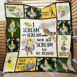 Cockatiel Bird E Quilt Derqxb and Home Decor