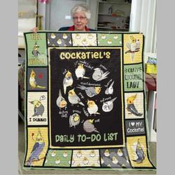 Cockatiel Bird O Quilt Lt and Home Decor