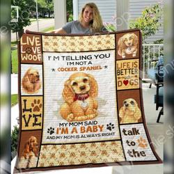 Cocker Spaniel Quilt Blanket ABC271104 and Home Decor