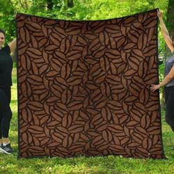 Coffee Bean Pattern DHCDHC DT1910 Quilt Blanket and Home Decor