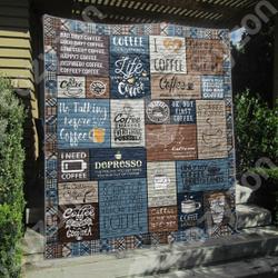 Coffee DHCDHC DT2210 Quilt Blanket and Home Decor
