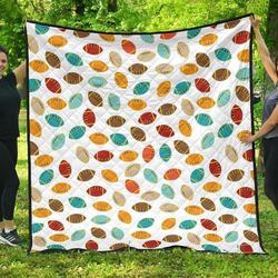 Colorful American Football Ball Pattern DHCDHC DT1910 Quilt Blanket and Home Decor