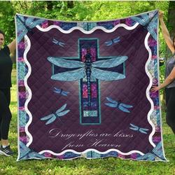 Colorful Cross Dragonflies Ah Quilt Derqul and Home Decor