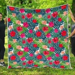 Colorful Hawaii Floral Cl17100195Mdq Quilt Blanket and Home Decor