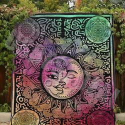 Colorful Hippie Circles Clt140615 Quilt Blanket and Home Decor
