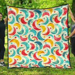 Colorful Moon Pattern DHCDHC DT1910 Quilt Blanket and Home Decor