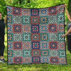 Colorful Mosaic Cl12100175Mdq Quilt Blanket and Home Decor