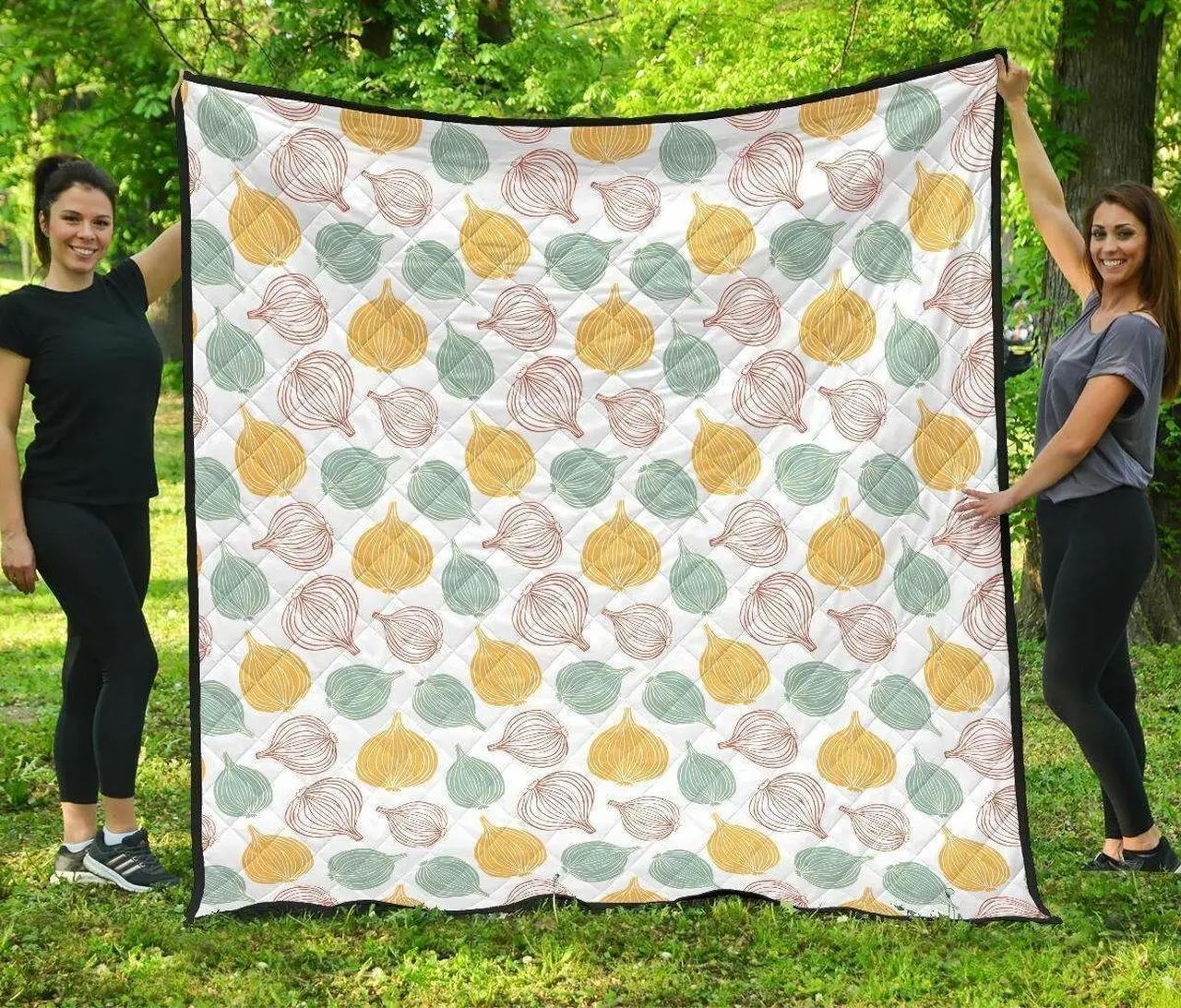 Colorful Onions White Background DHCDHC DT1910 Quilt Blanket and Home Decor