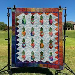 Colorful Pineapple DHCKL0909 Quilt Blanket and Home Decor