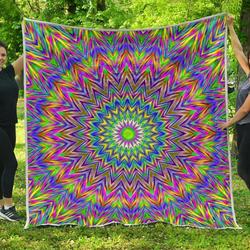 Colorful Psychedelic Optical Illusion Cl17100204Mdq Quilt Blanket and Home Decor