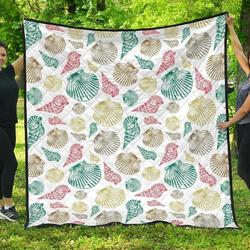 Colorful Shell Pattern DHCDHC DT1910 Quilt Blanket and Home Decor