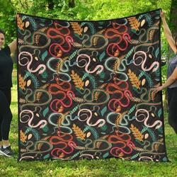 Colorful Snake Plant Pattern DHCDHC DT1910 Quilt Blanket and Home Decor