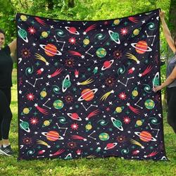 Colorful Space Pattern Planet Star DHCDHC DT1910 Quilt Blanket and Home Decor