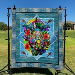 Colorful Turtle 01 DHCKL0909 Quilt Blanket and Home Decor
