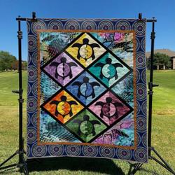 Colorful Turtle 02 DHCKL0909 Quilt Blanket and Home Decor