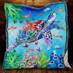 Colorful Turtle Ah Quilt Derqux and Home Decor