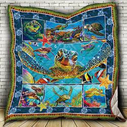 Colorful Turtle Quilt X0608-09  Quilt and Home Decor