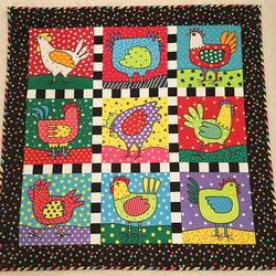 Colourful Chicken Clm290626 Quilt Blanket and Home Decor
