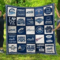 Columbus Clippers Quilt Blanket and Home Decor