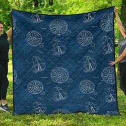 Compass Direction Cl12100179Mdq Quilt Blanket and Home Decor