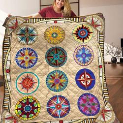 Compass Quilt Blanket C9B260302TA and Home Decor