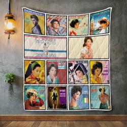 Connie Francis Album Covers Quilt Blanket and Home Decor