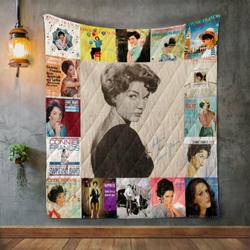 Connie Francis Style Three Album Covers Quilt Blanket and Home Decor