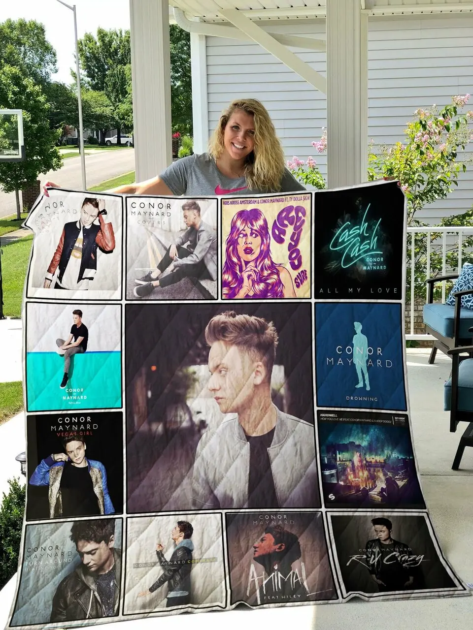 Conor Maynard Quilt Blanket and Home Decor
