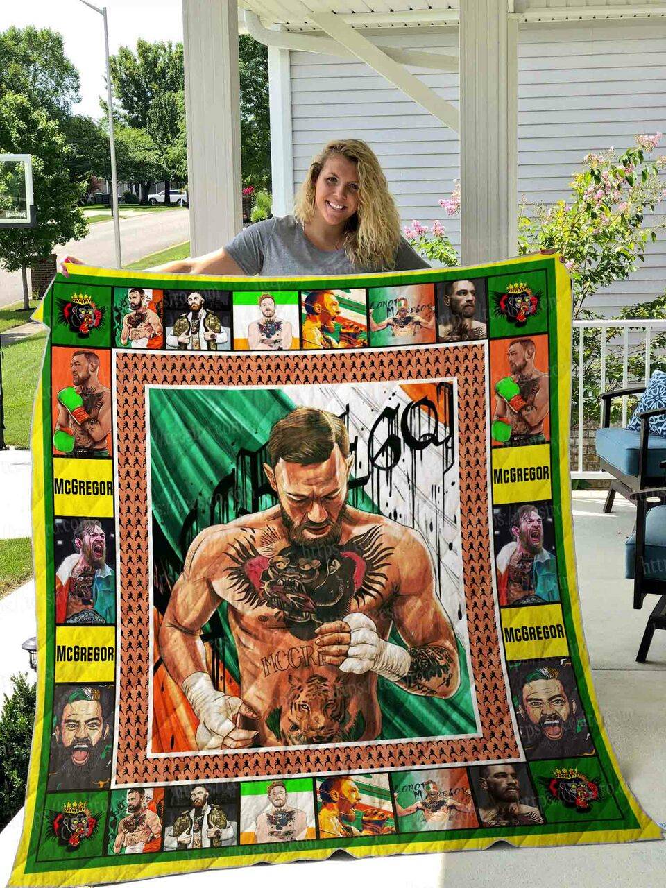 Conor Mcgregor Quilt Blanket 01 and Home Decor