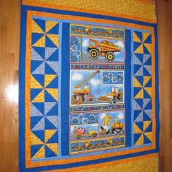 Construction Truck Cla2110171Q Quilt Blanket and Home Decor