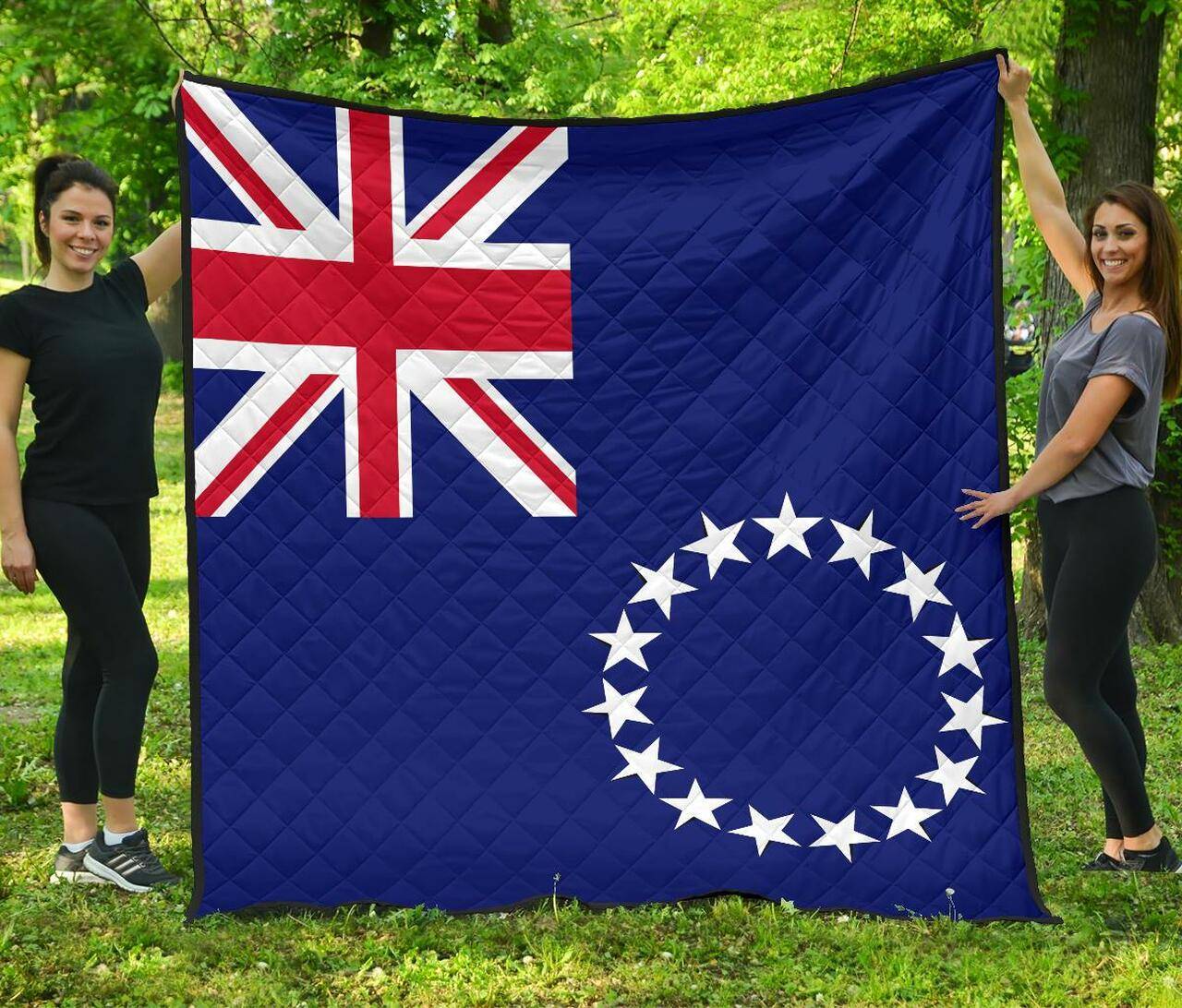 Cook Islands Flag Premium Quilt A6 Quilt and Home Decor