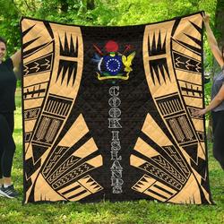 Cook Islands Polynesian Tattoo Gold Jfj Quilt Vpu and Home Decor