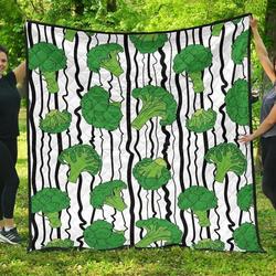 Cool Broccoli Pattern DHCDHC DT1910 Quilt Blanket and Home Decor