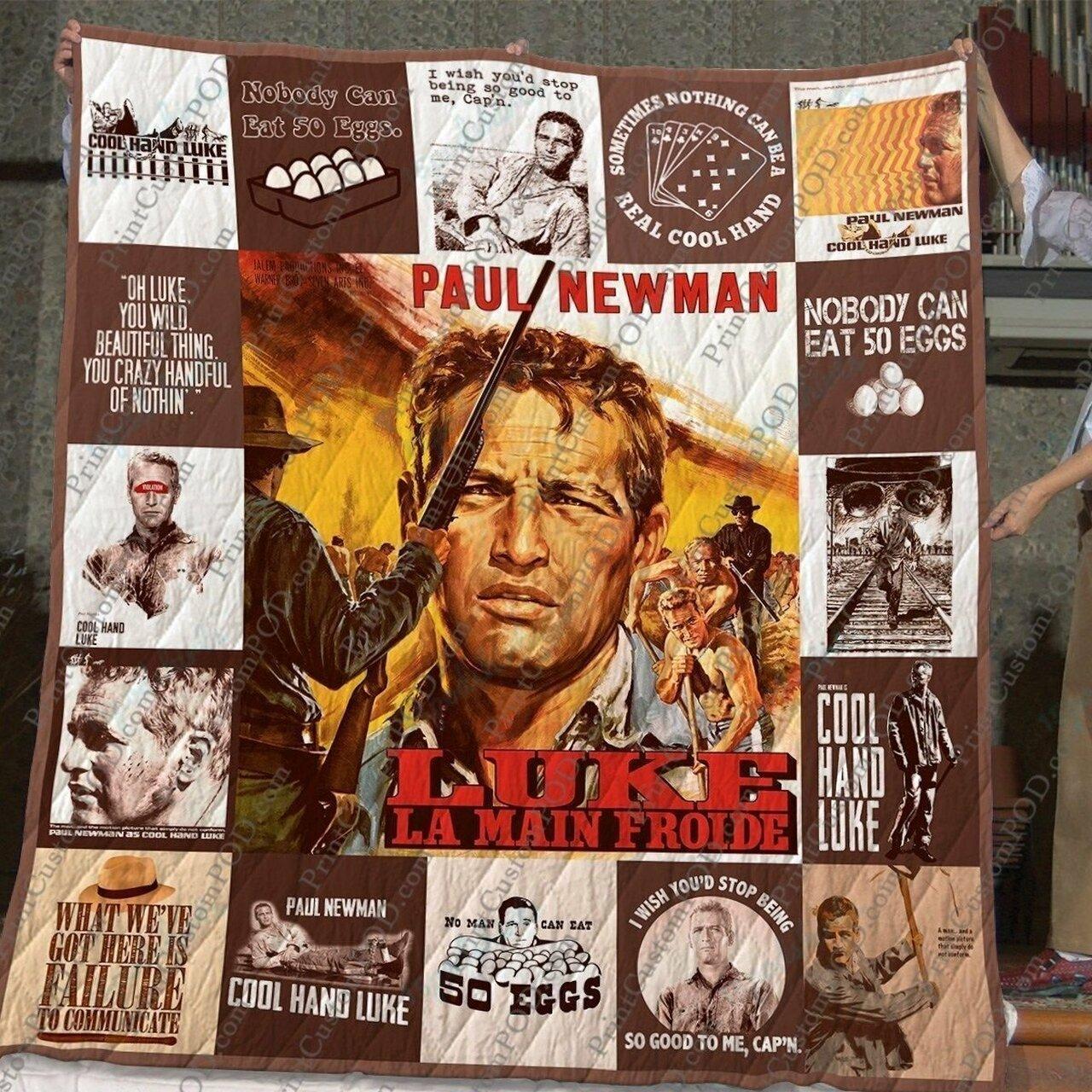Cool Hand Luke T Shirt Quilt Blanket For Fans and Home Decor