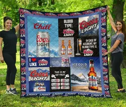 Coors Light Funny Gift For Beer Lover Quilt and Home Decor