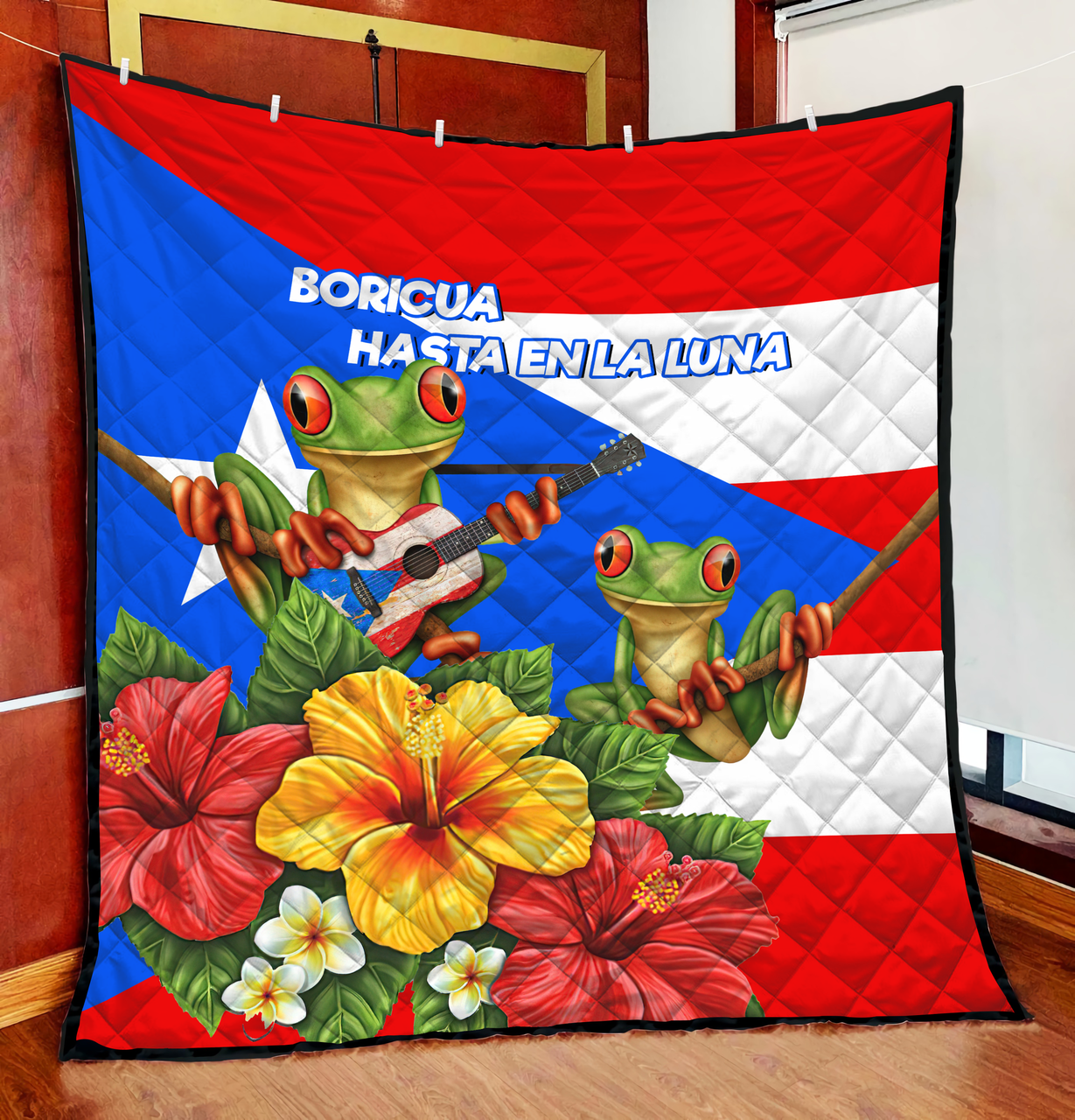 Coqui Puerto Rico Quilt Blanket MH24032101 and Home Decor