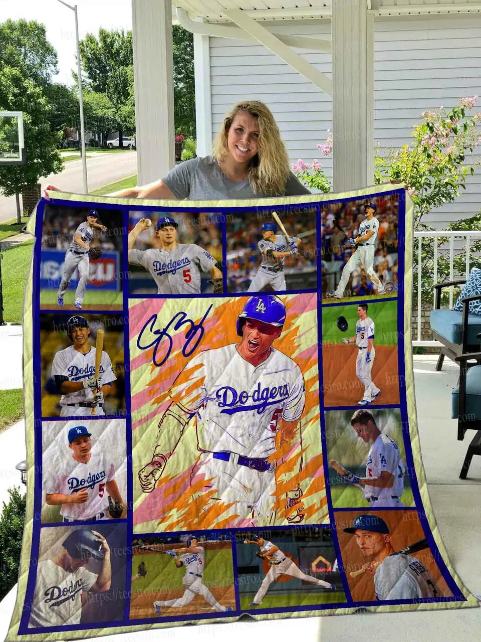 Corey Seager Quilt Blanket 01 and Home Decor