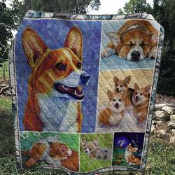 Corgi 01 Corgi 1811 Quilt Blanket Dhc03011419Dd and Home Decor