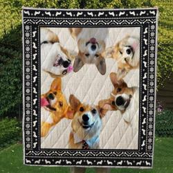 Corgi 03 Ndq0212 Quilt  Quilt and Home Decor