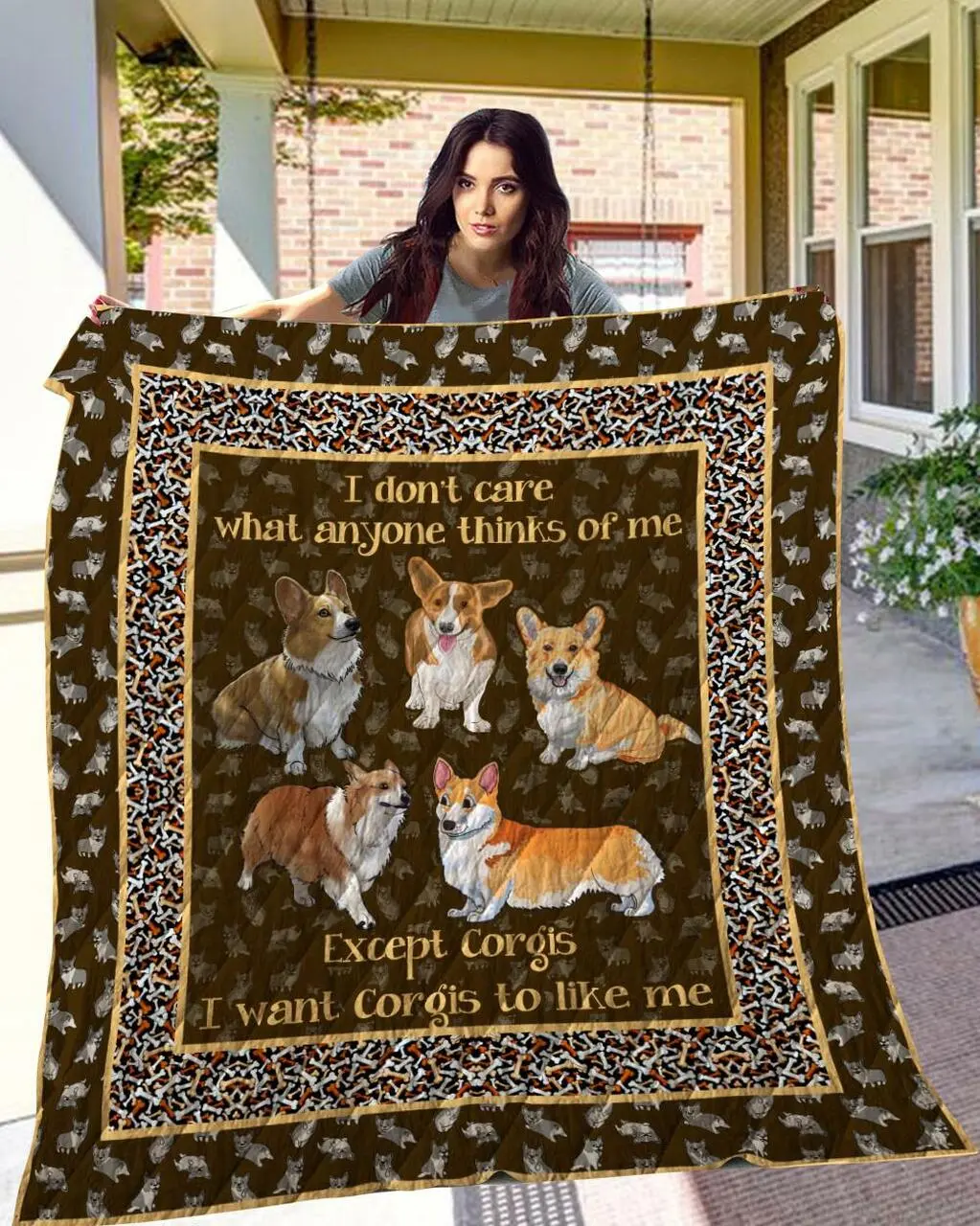 Corgi 09 Ndq0446 Quilt Quilt and Home Decor