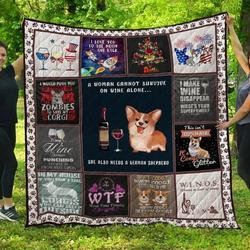 Corgi Cl09100092Mdq Quilt Blanket and Home Decor