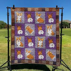Corgi Dog DHCKL0909 Quilt Blanket and Home Decor