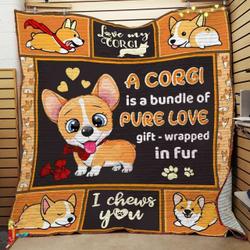 Corgi Dog Quilt Blanket ABC07111070 and Home Decor