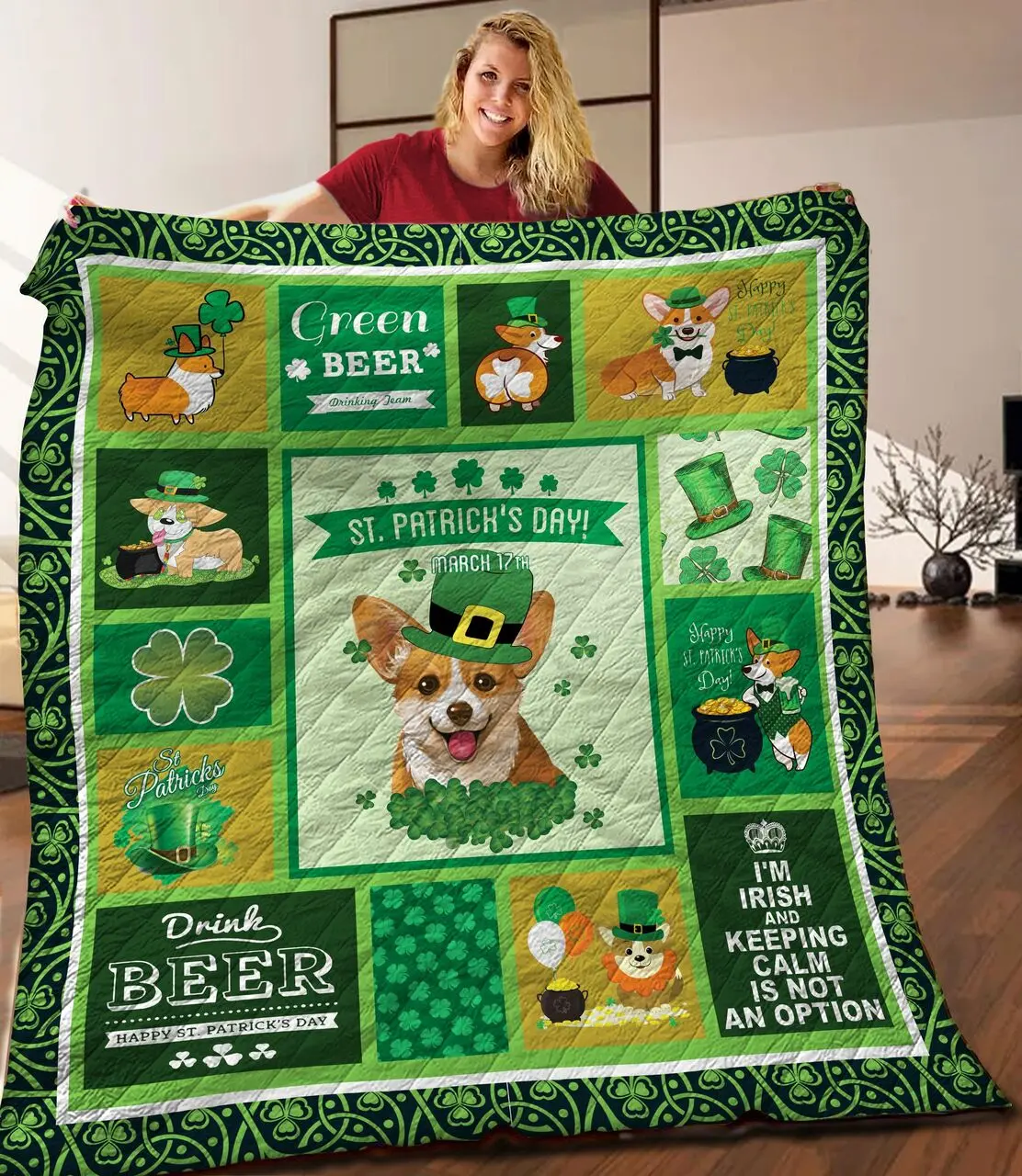 Corgi Jfj Quilt Yhp and Home Decor