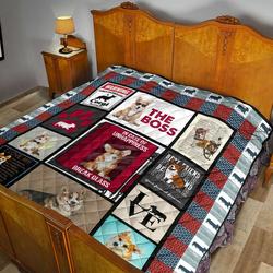 Corgi Love Quilt Tafo Bubl and Home Decor