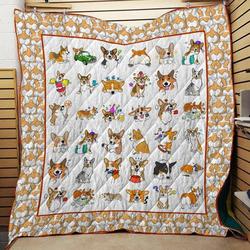 Corgi Lover Ah Quilt Derqxt and Home Decor