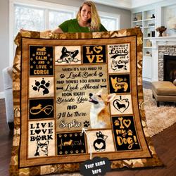 Corgi Personalized Quilt Blanket LML190681DT and Home Decor