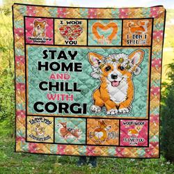Corgi Quilt Blanket BBB070511HT and Home Decor