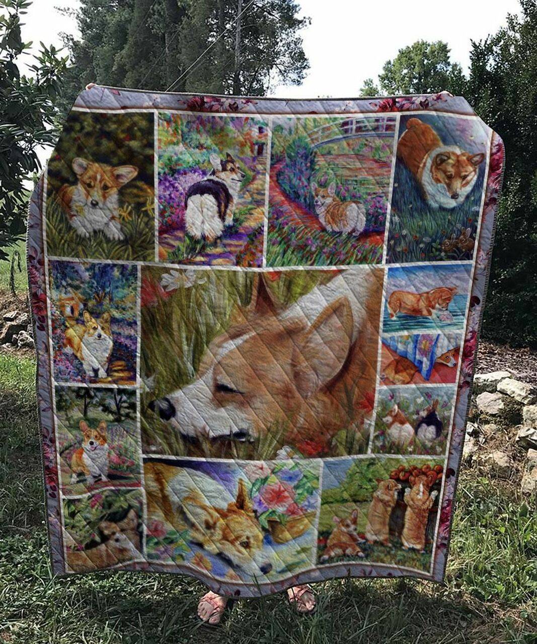 Corgi Wanna Live Forever With You Quilt Blanket Dhc03011417Dd and Home Decor