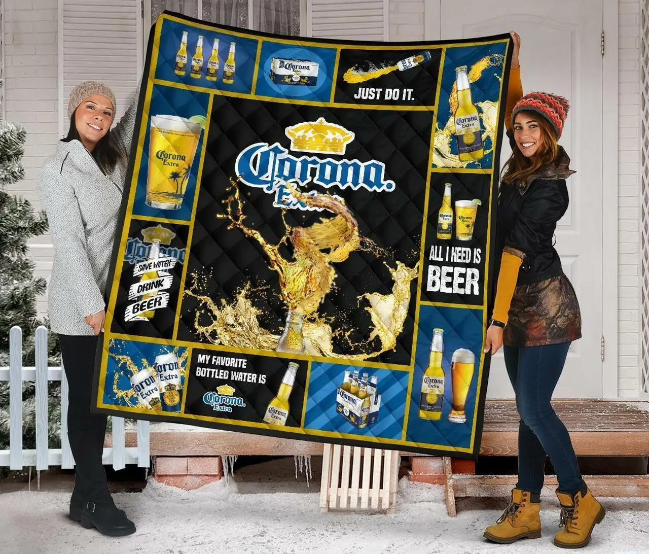 Corona Extra All I Need Beer Lover Gift Quilt and Home Decor